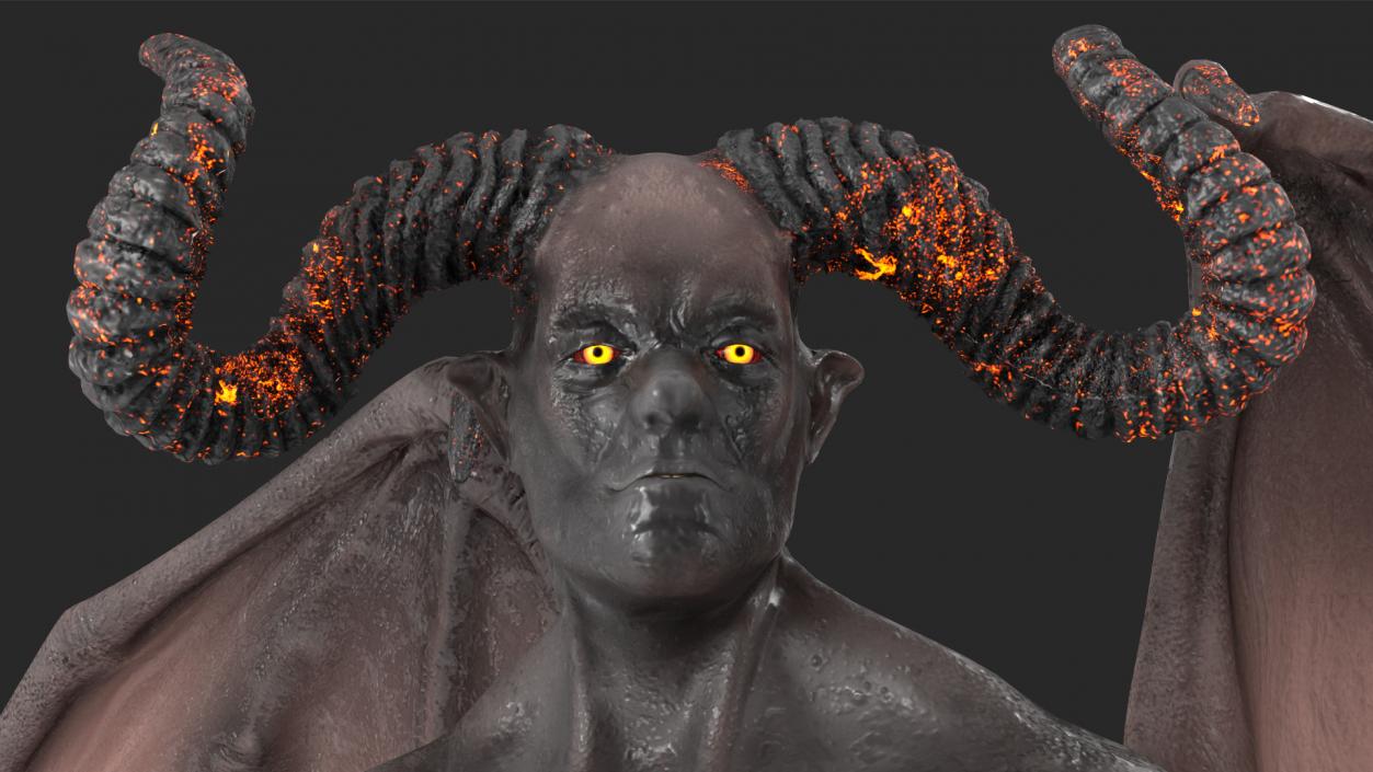 Devil Character with Trident Rigged for Modo 3D model