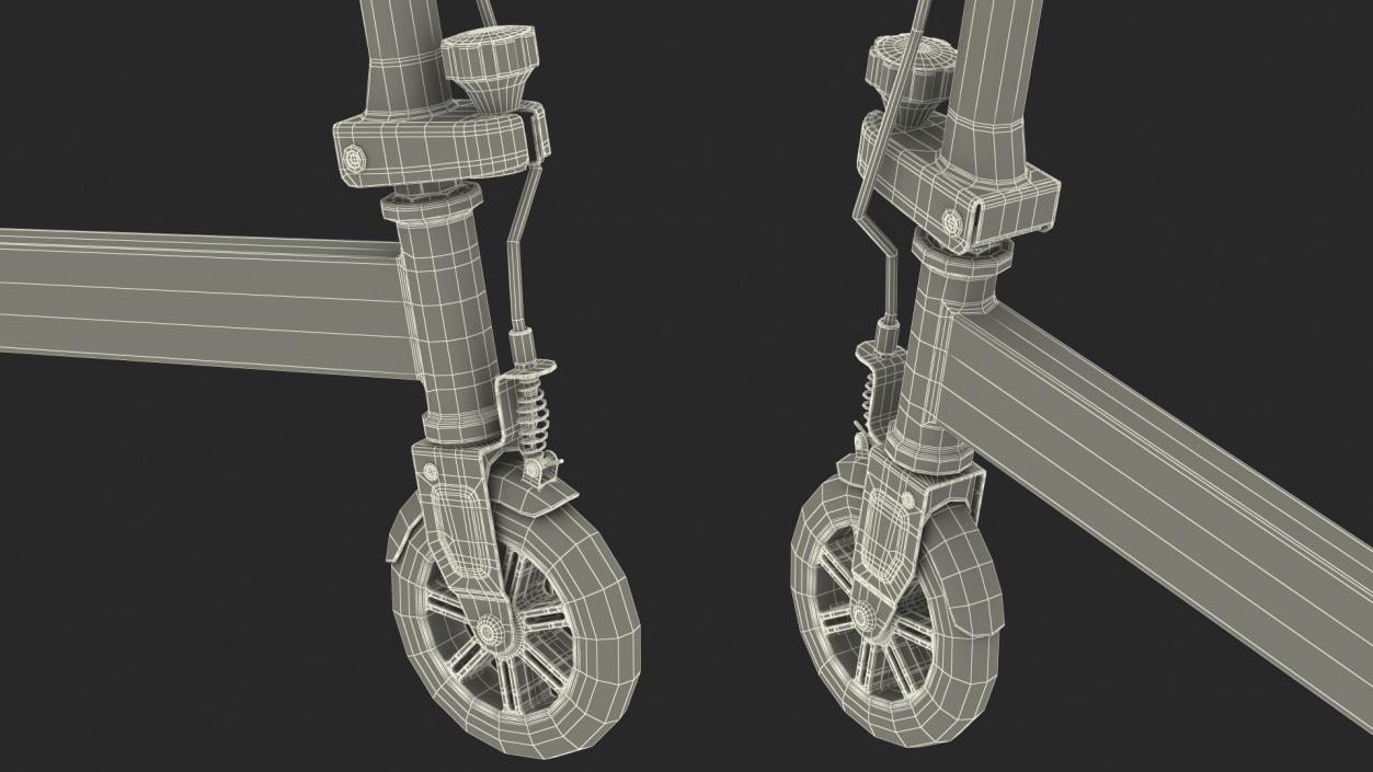 PowerWing Scooter Black Red Rigged 3D model