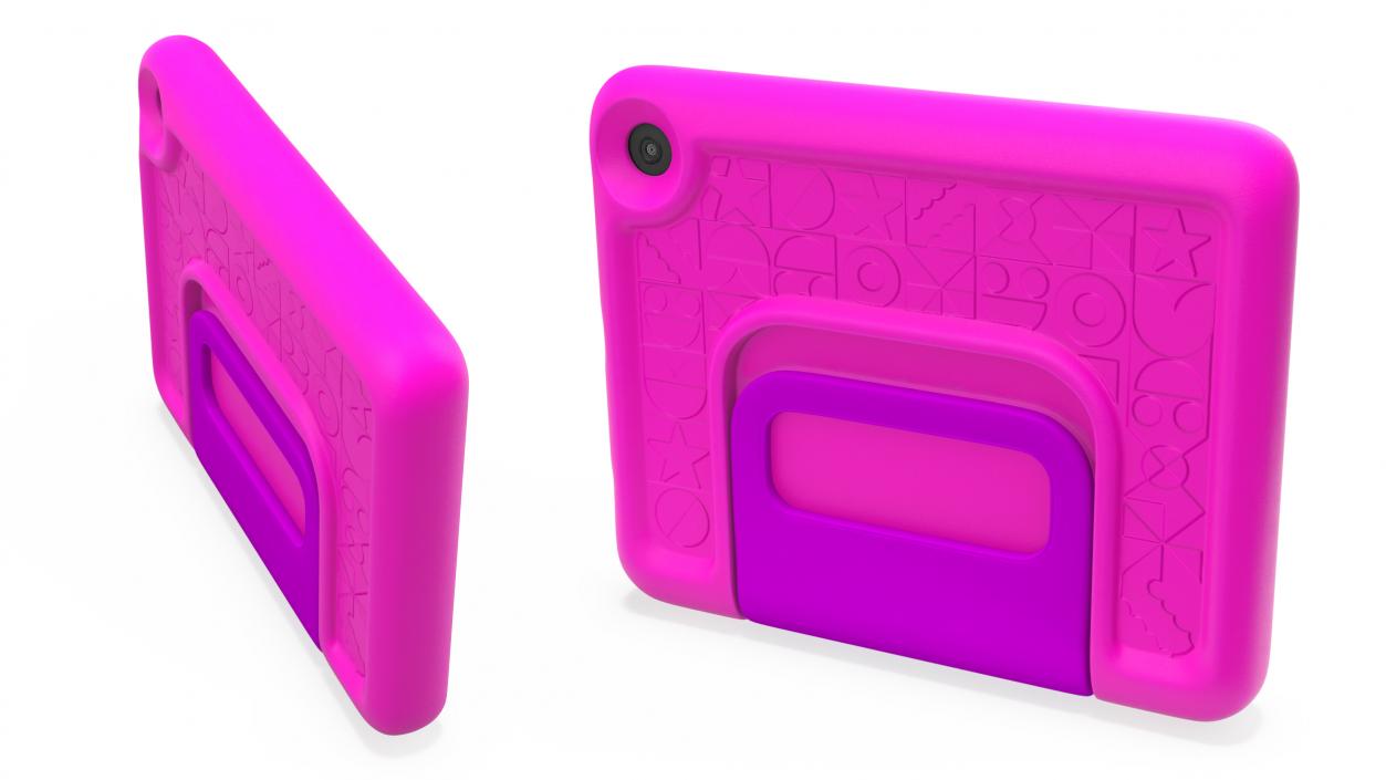 3D Tablet with Child Proof Case Pink model