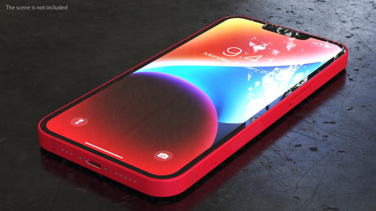 Apple iPhone 14 Red 3D model