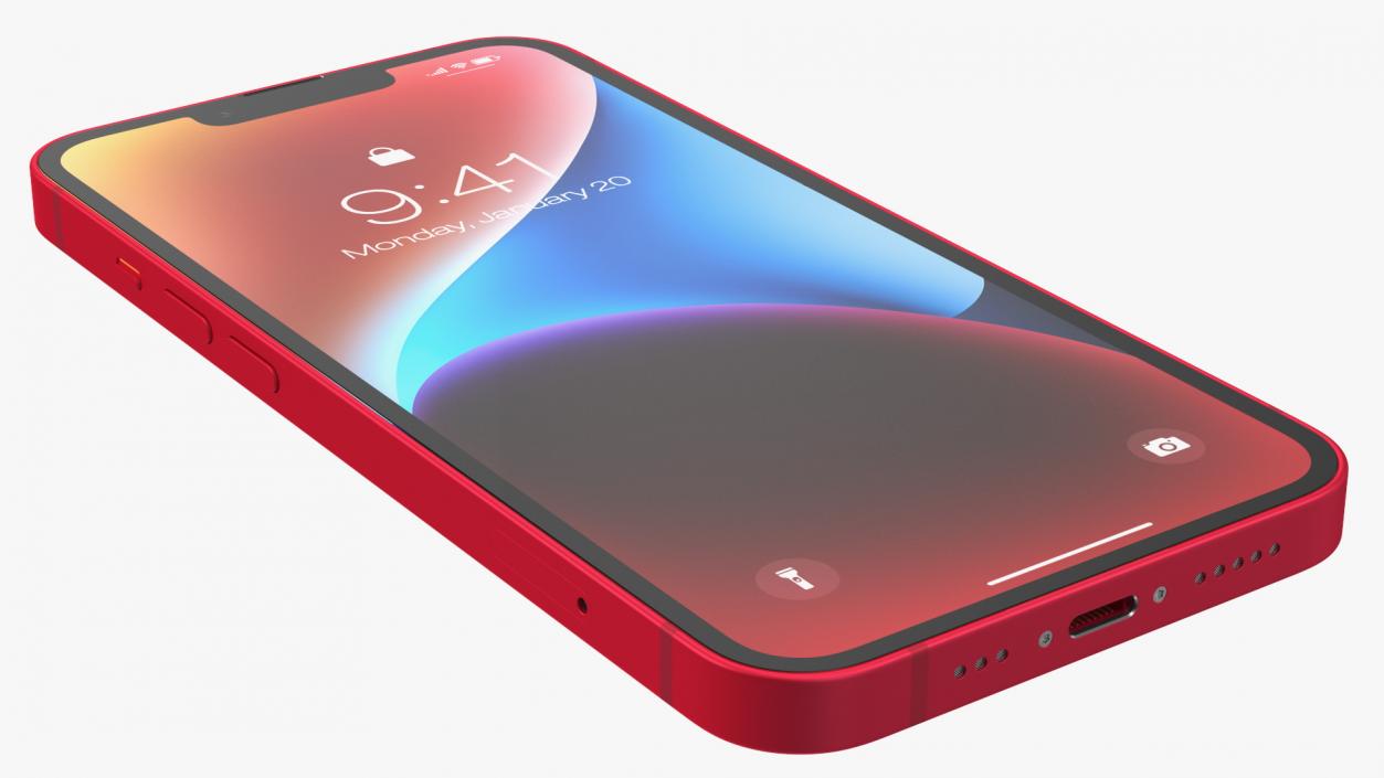 Apple iPhone 14 Red 3D model