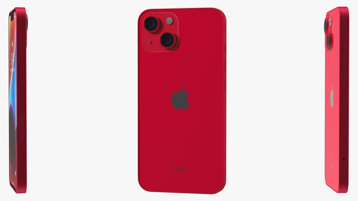 Apple iPhone 14 Red 3D model