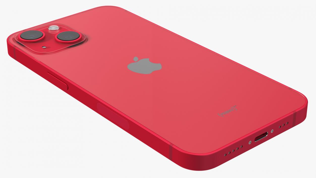 Apple iPhone 14 Red 3D model