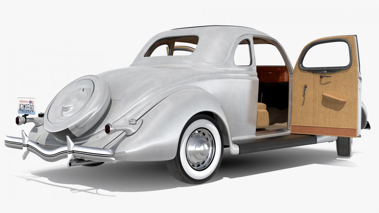 1936 Ford V8 Coupe Metallic Rigged 3D model