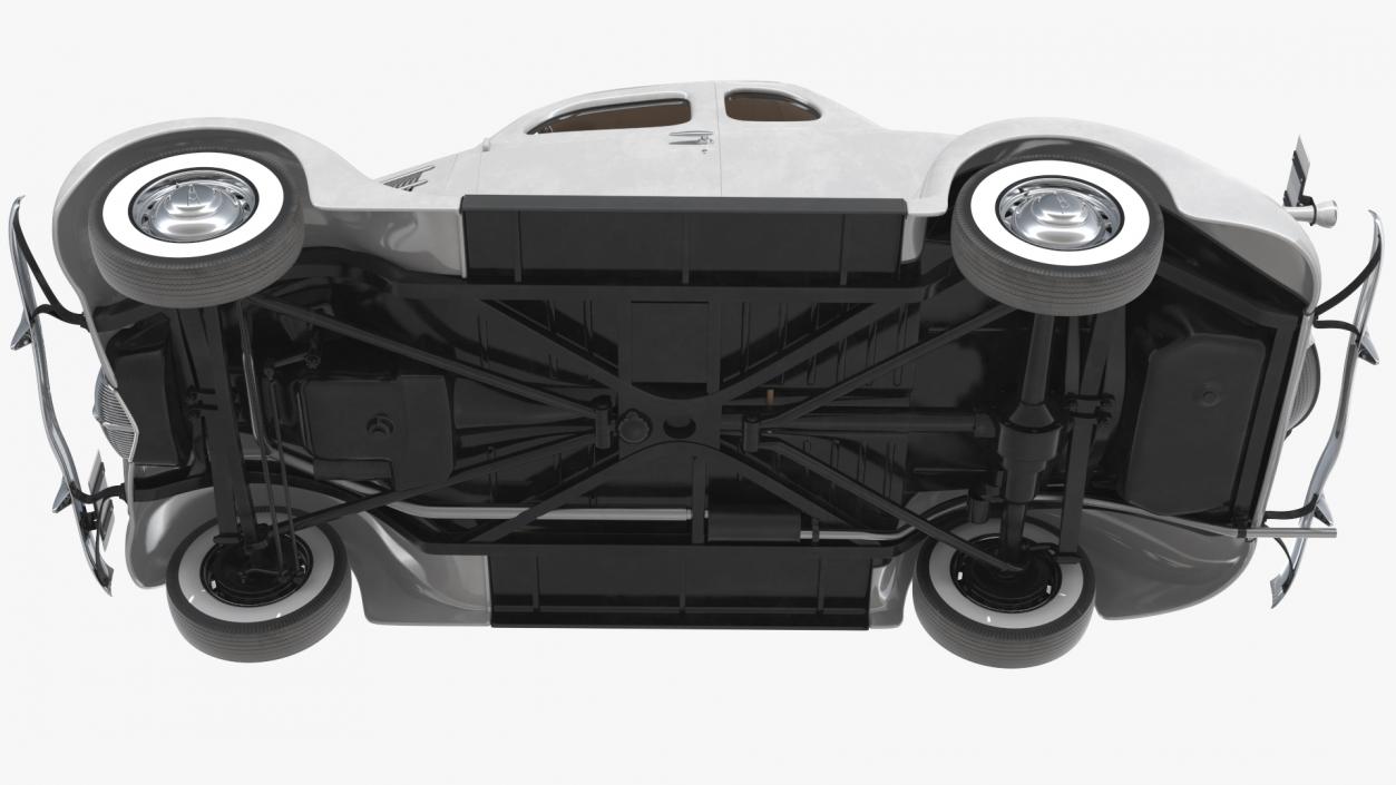 1936 Ford V8 Coupe Metallic Rigged 3D model