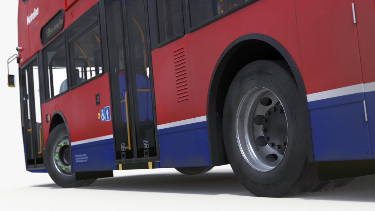 London Double Decker Bus Enviro 400 Rigged 3D