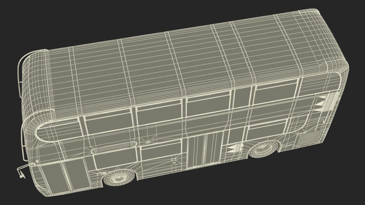 London Double Decker Bus Enviro 400 Rigged 3D