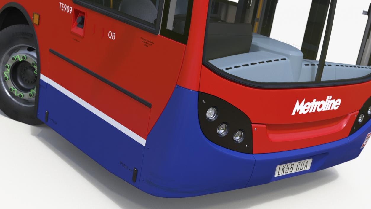 London Double Decker Bus Enviro 400 Rigged 3D