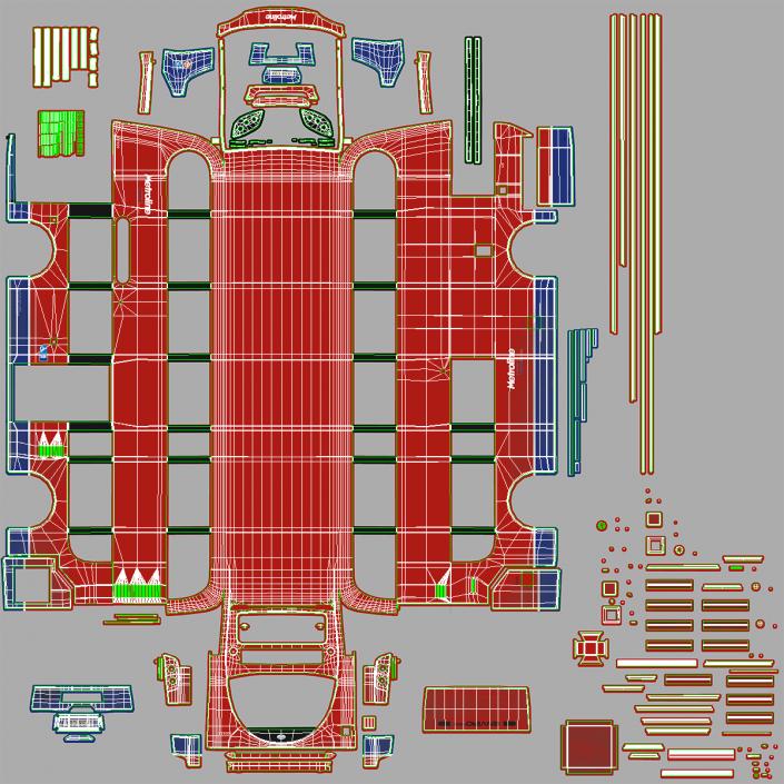 London Double Decker Bus Enviro 400 Rigged 3D