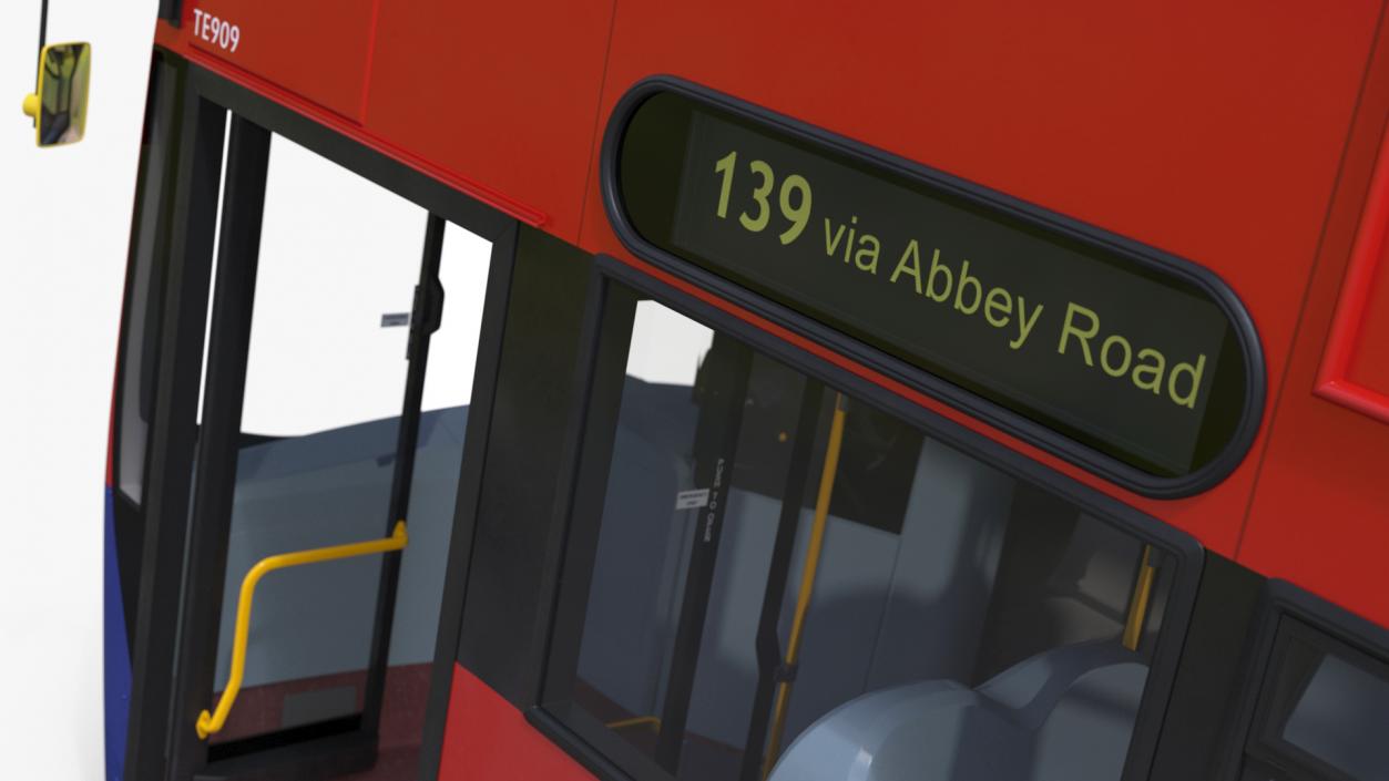 London Double Decker Bus Enviro 400 Rigged 3D