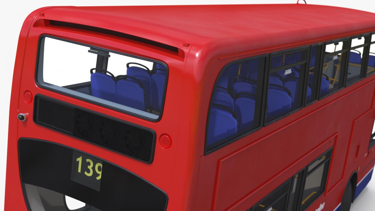 London Double Decker Bus Enviro 400 Rigged 3D