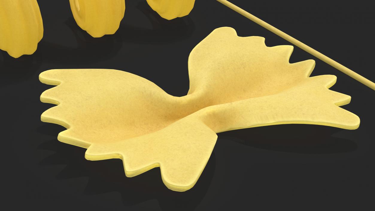 Dry Uncooked Pasta Set 3D