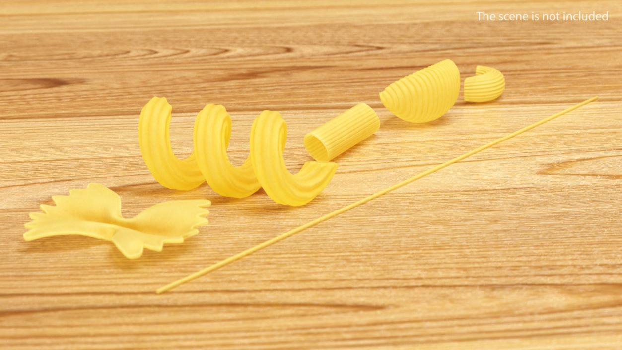 Dry Uncooked Pasta Set 3D