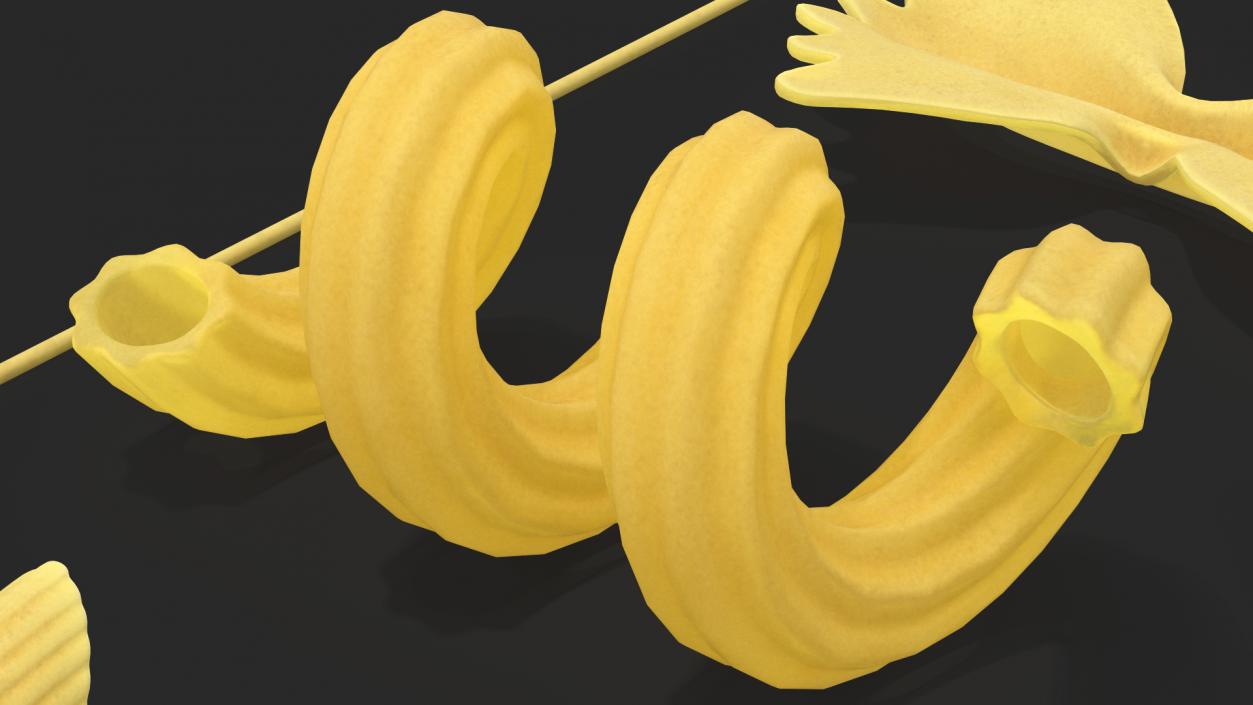 Dry Uncooked Pasta Set 3D