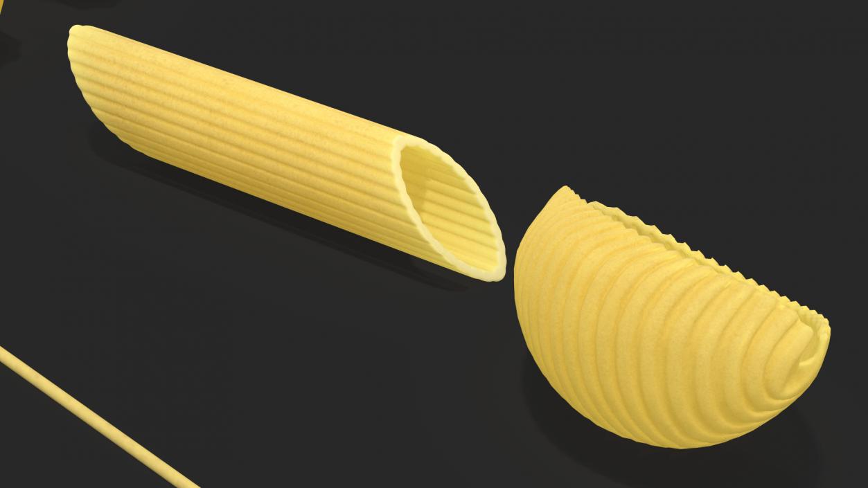 Dry Uncooked Pasta Set 3D