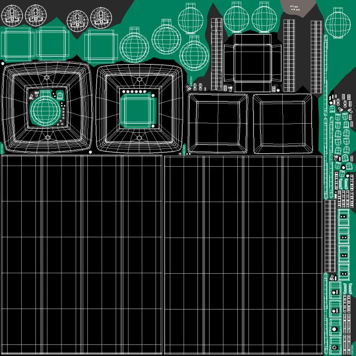 Garden Energy Column with 4 Socket(1) 3D