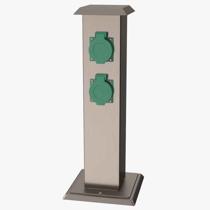 Garden Energy Column with 4 Socket(1) 3D