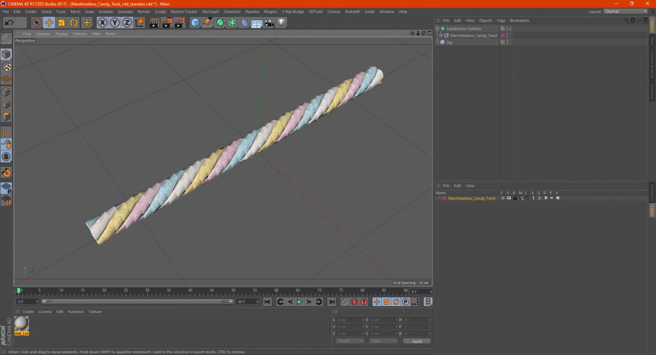 3D Marshmallow Candy Twist model