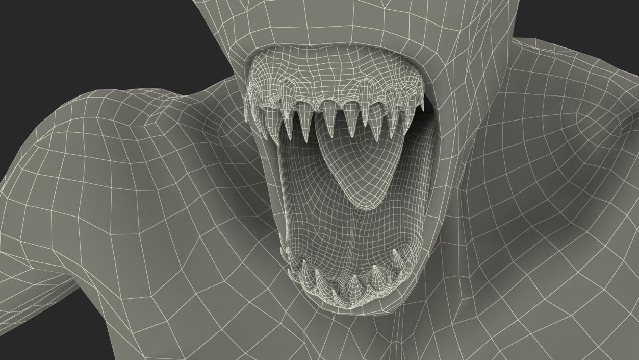 Scary Creature Bust 3D model