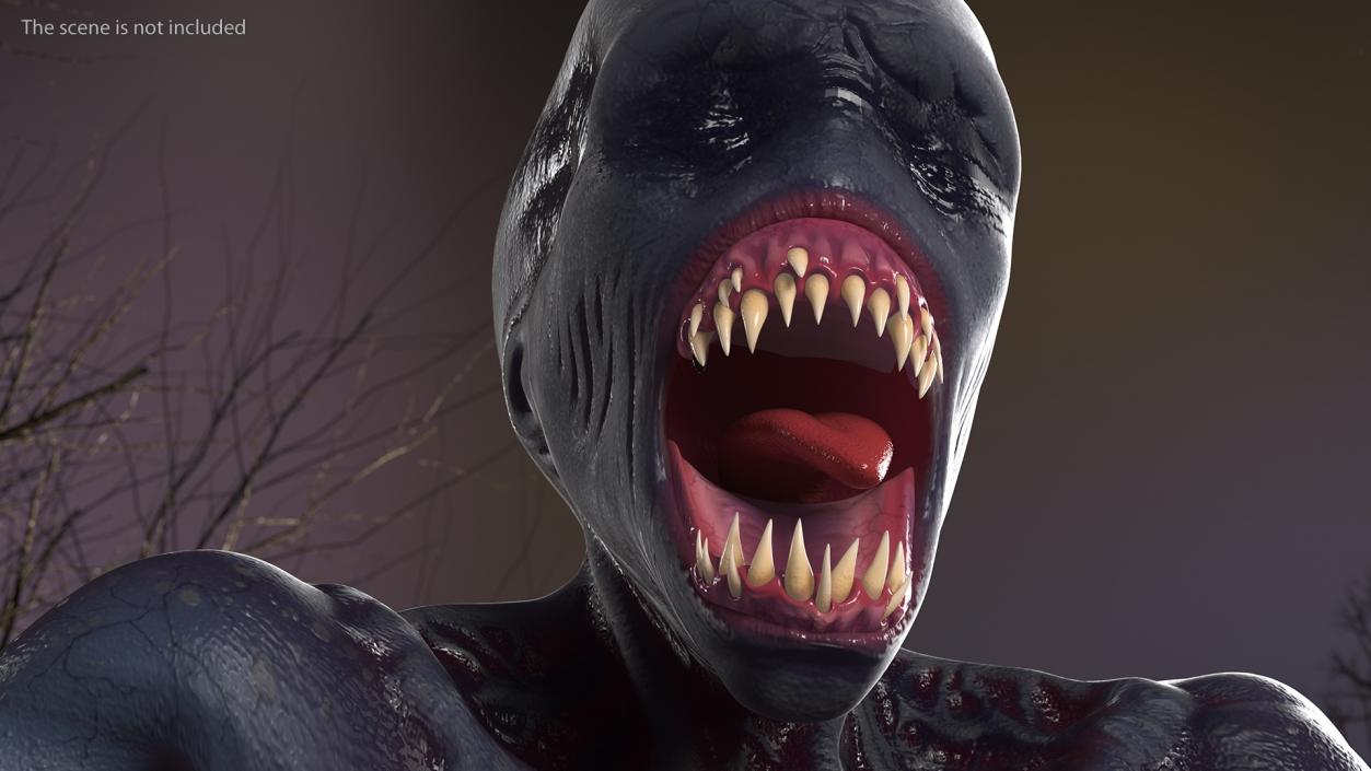 Scary Creature Bust 3D model