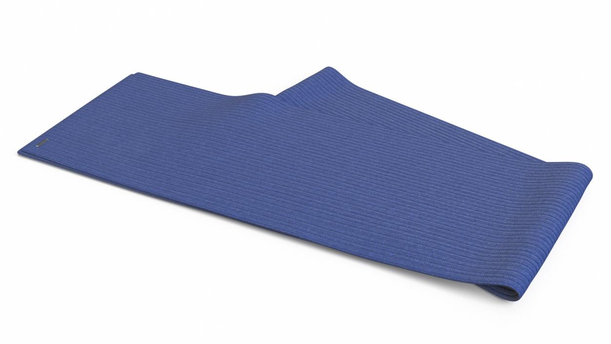 Folded Blue Scarf 3D