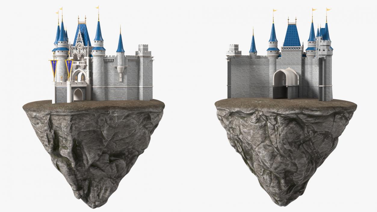 Rock Island with Castle Entrance 3D