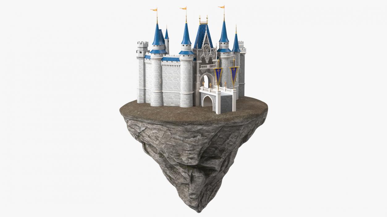 Rock Island with Castle Entrance 3D