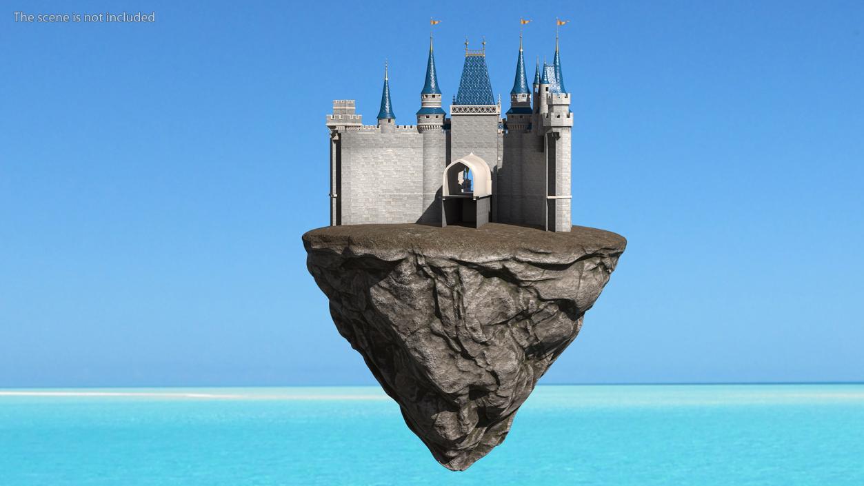 Rock Island with Castle Entrance 3D