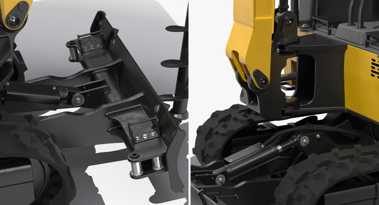 3D Mini Excavator JCB Rigged 3D Models Collection