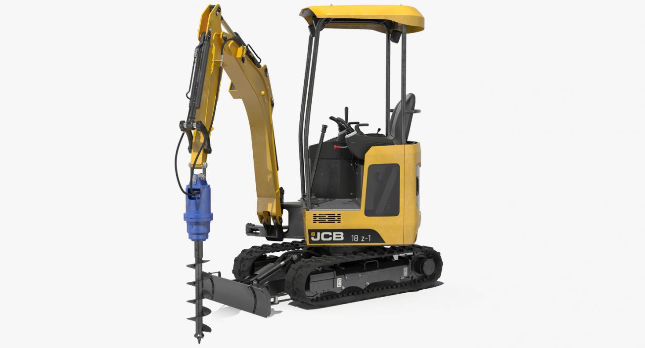 3D Mini Excavator JCB Rigged 3D Models Collection