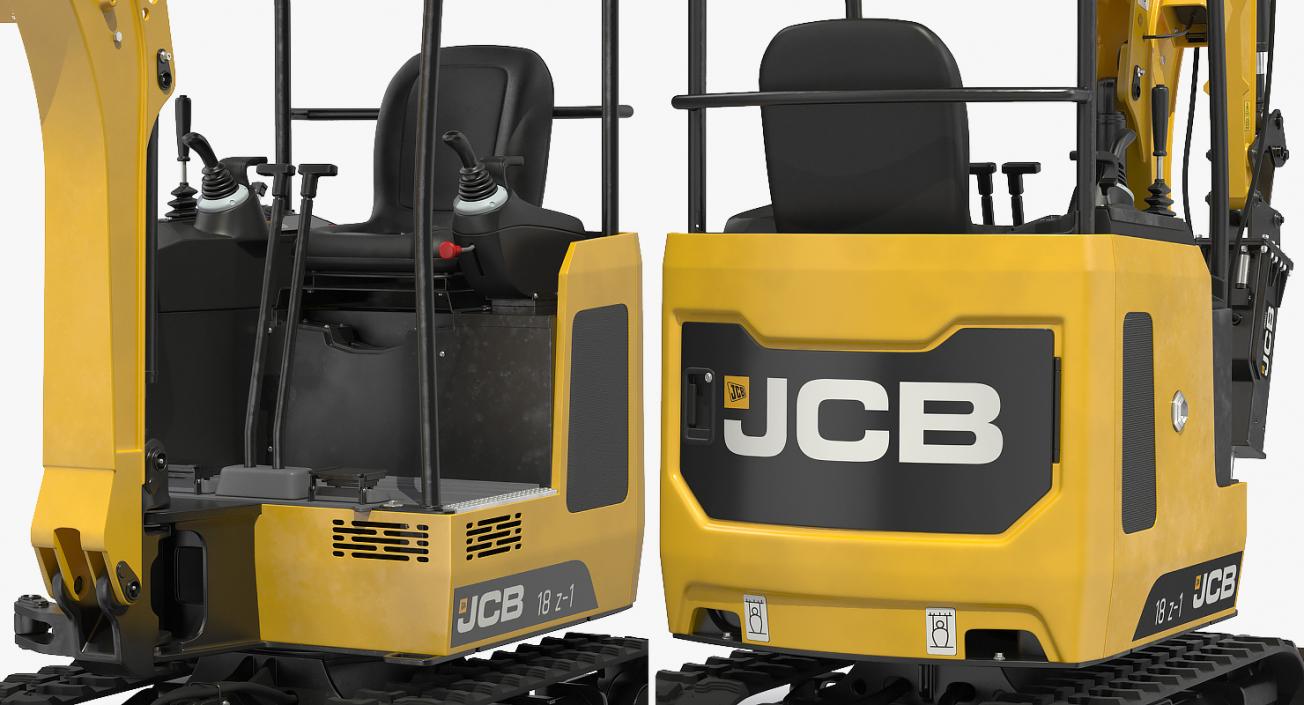 3D Mini Excavator JCB Rigged 3D Models Collection