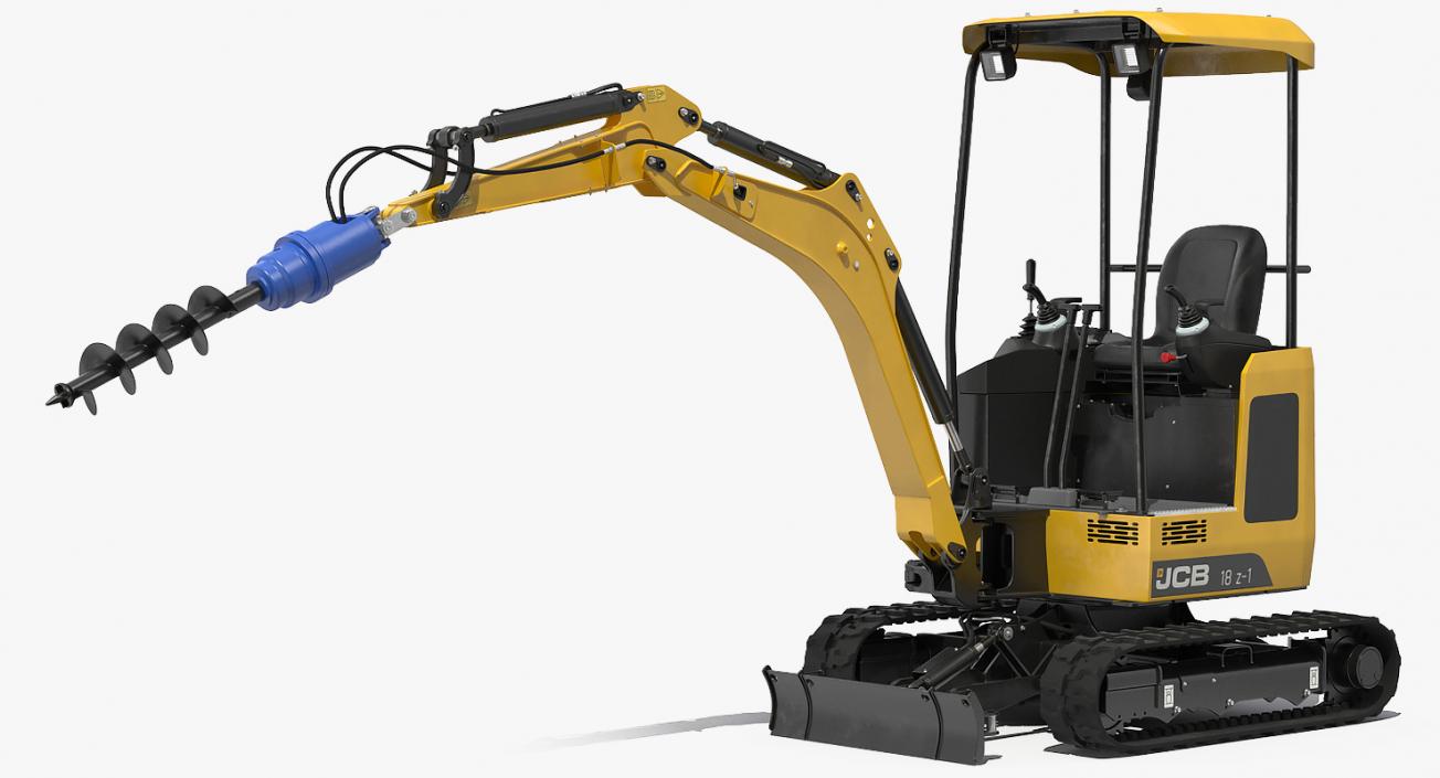 3D Mini Excavator JCB Rigged 3D Models Collection