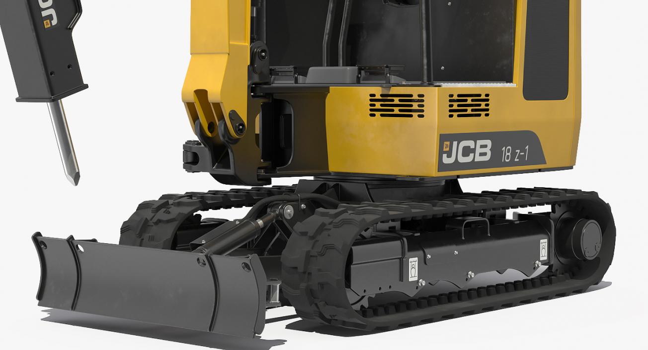 3D Mini Excavator JCB Rigged 3D Models Collection