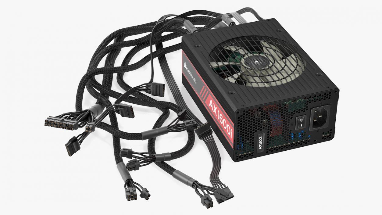 3D model CORSAIR AX1600i PC Modular PSU