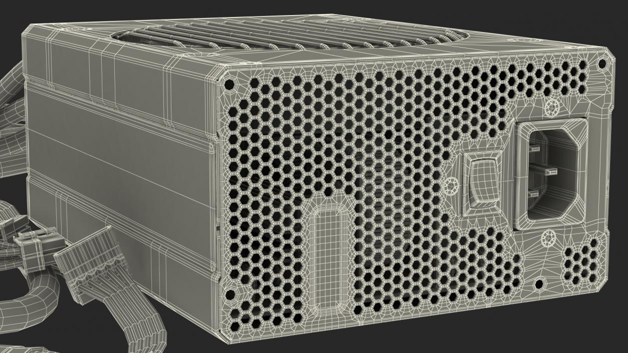 3D model CORSAIR AX1600i PC Modular PSU