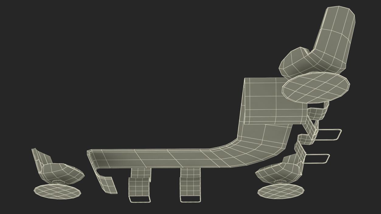 3D Futuristic Table with Chairs model