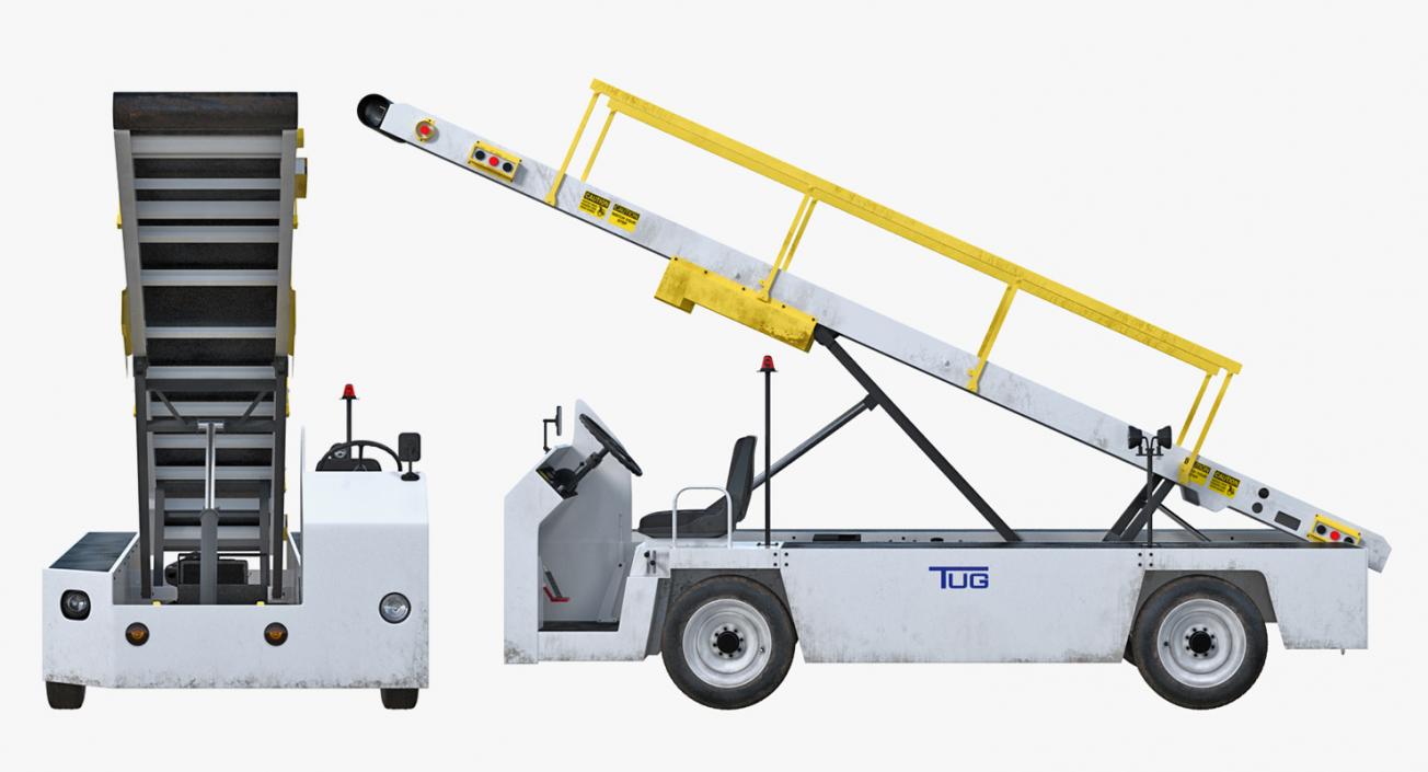 3D Airport Conveyor Belt Loader TUG 660