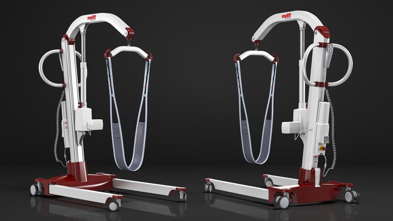 Patient Lift Molift Mover 205 with FlexiStrap Rigged 3D