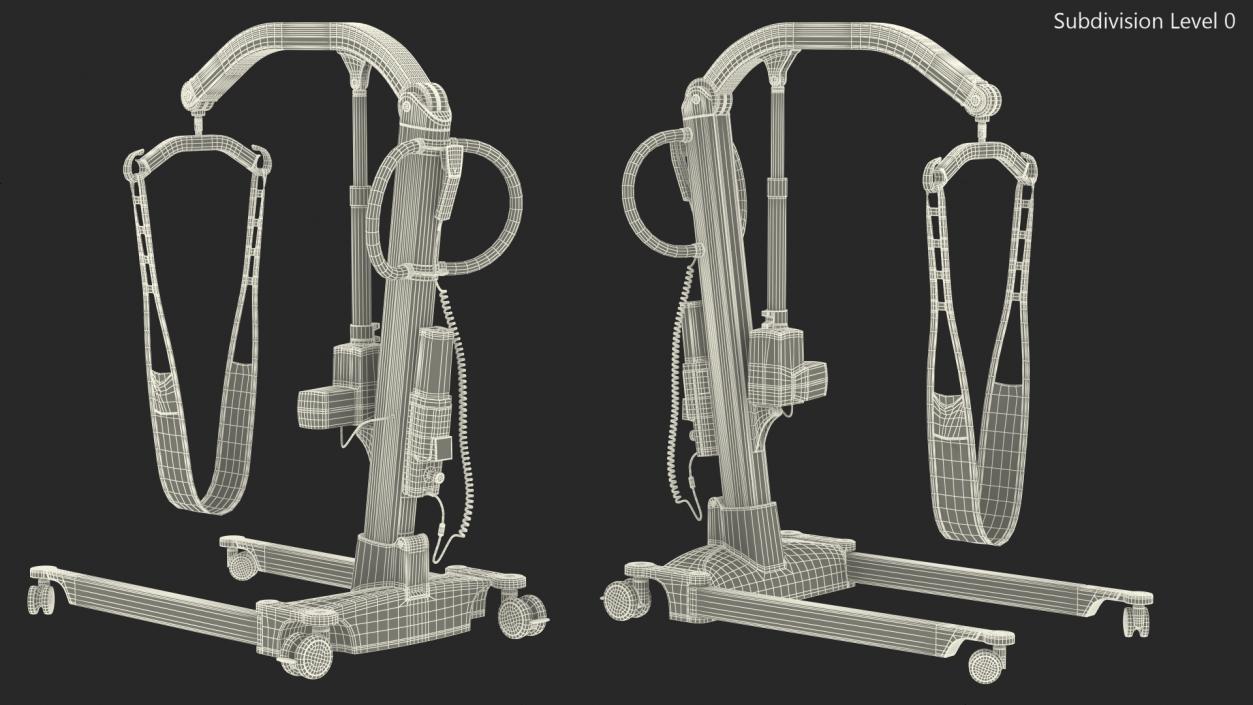 Patient Lift Molift Mover 205 with FlexiStrap Rigged 3D