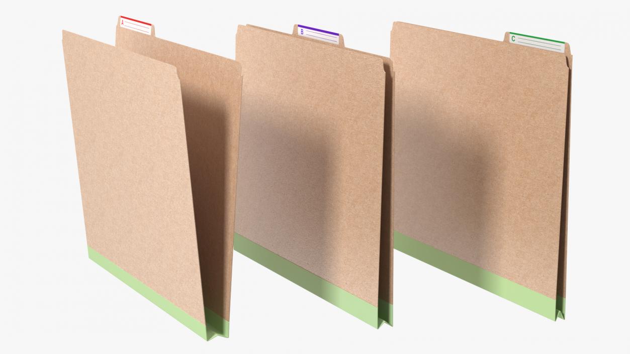 Brown Cardboard File Folder 3D