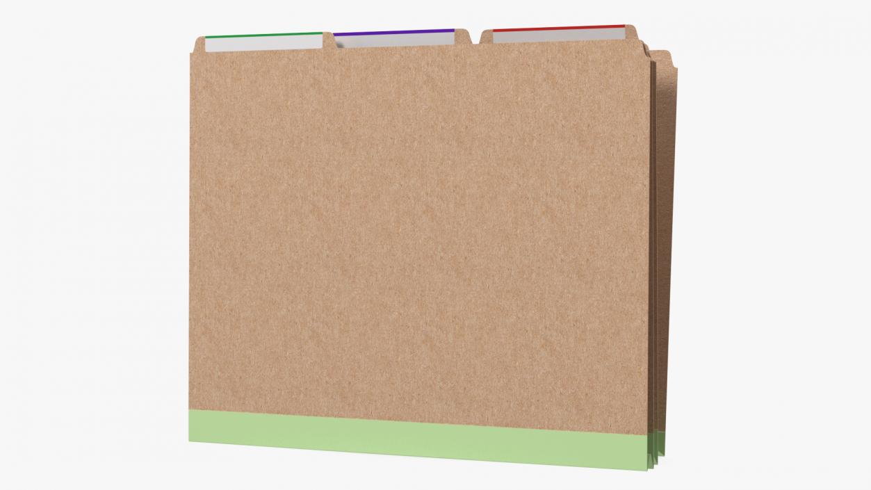 Brown Cardboard File Folder 3D