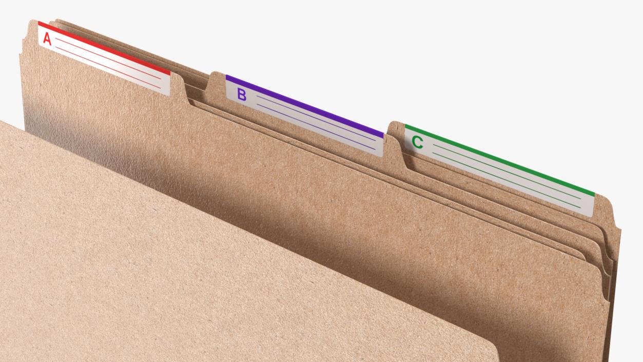 Brown Cardboard File Folder 3D