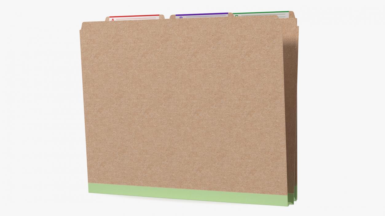 Brown Cardboard File Folder 3D