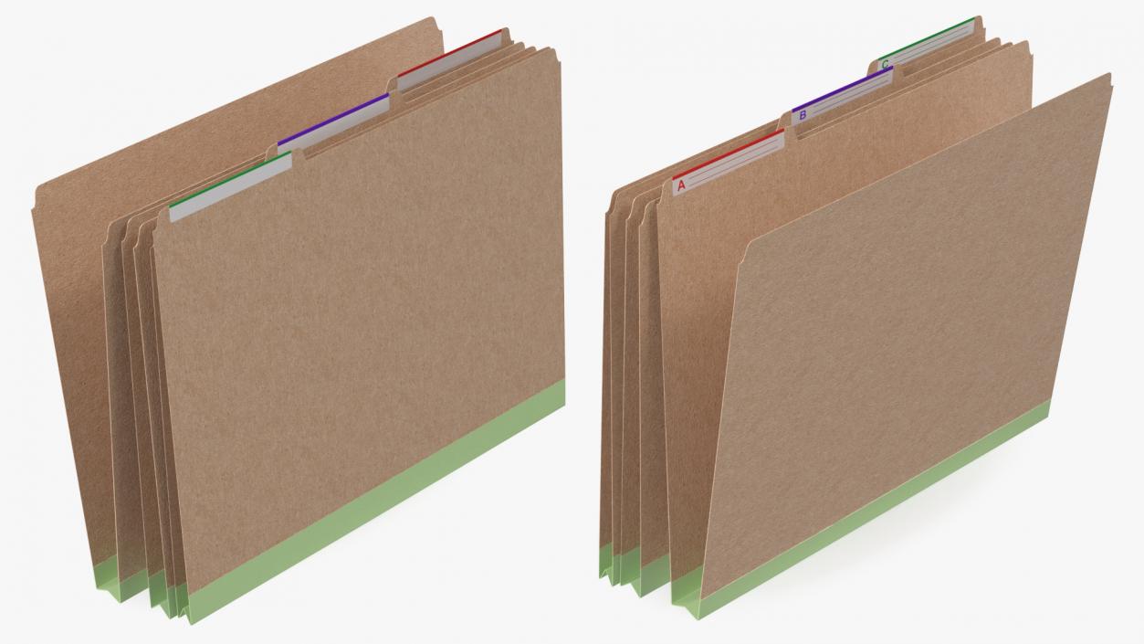 Brown Cardboard File Folder 3D