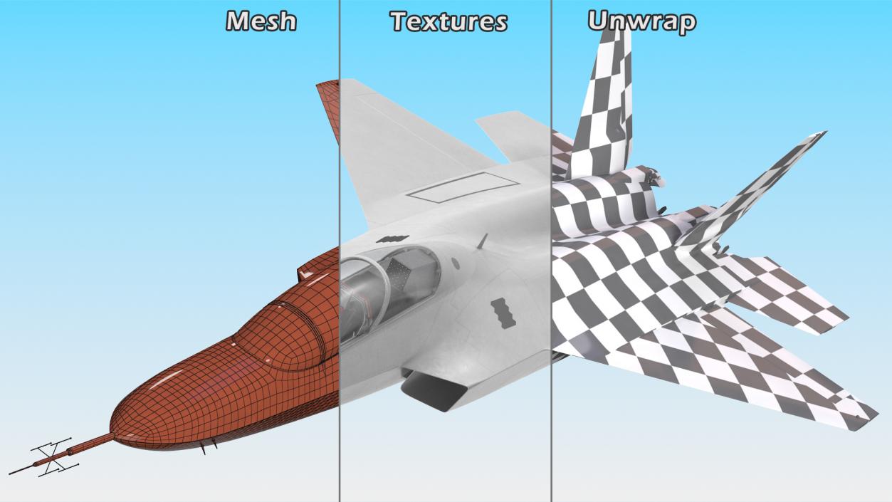 3D Mitsubishi X2 Shinshin Aircraft Flight model