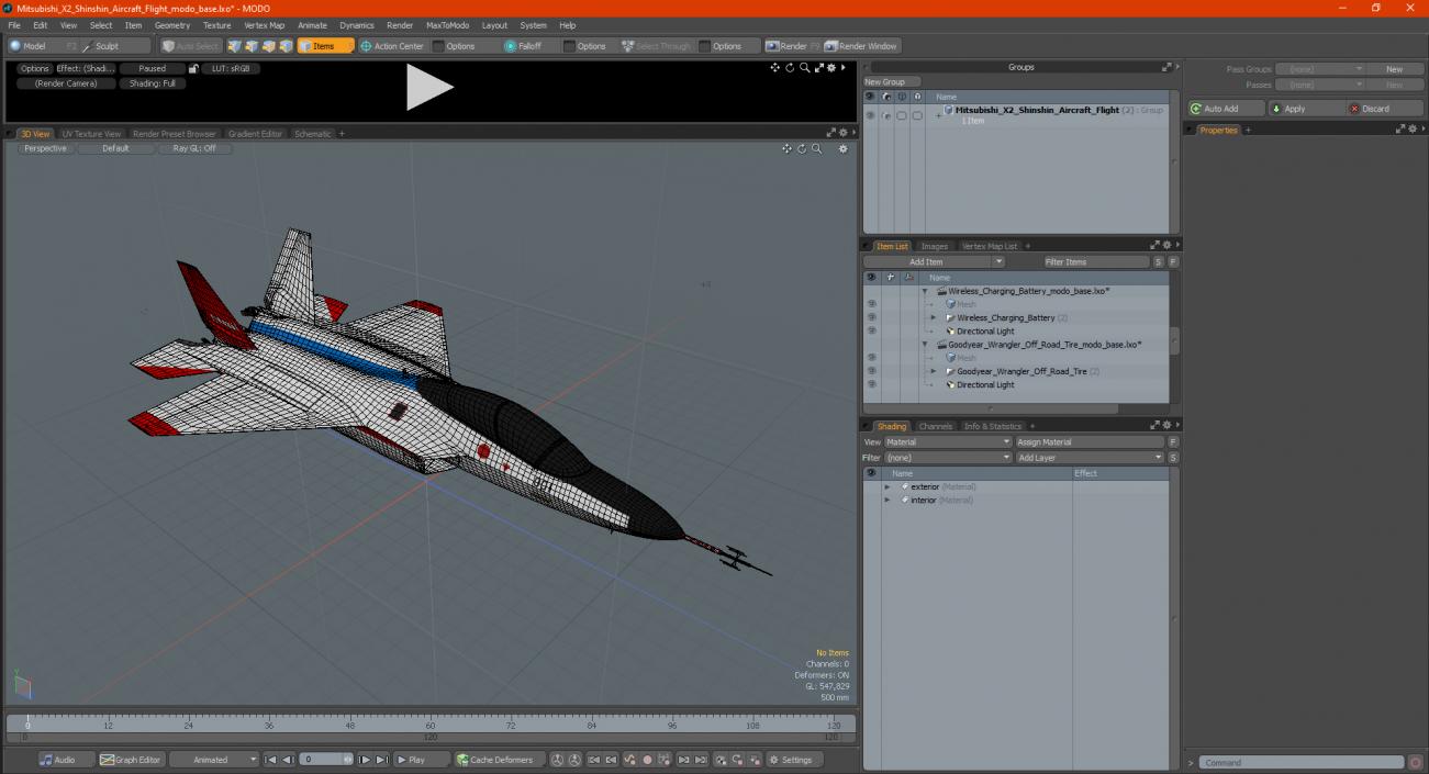 3D Mitsubishi X2 Shinshin Aircraft Flight model