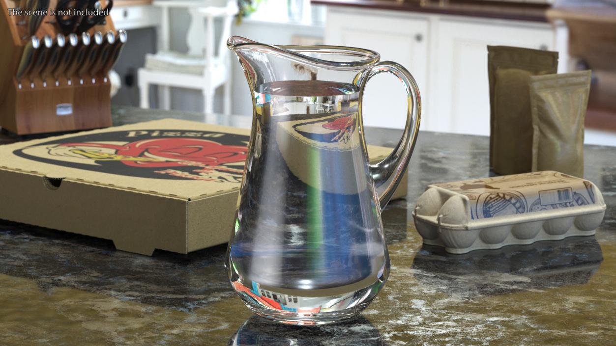 3D model Glass Jug With Water