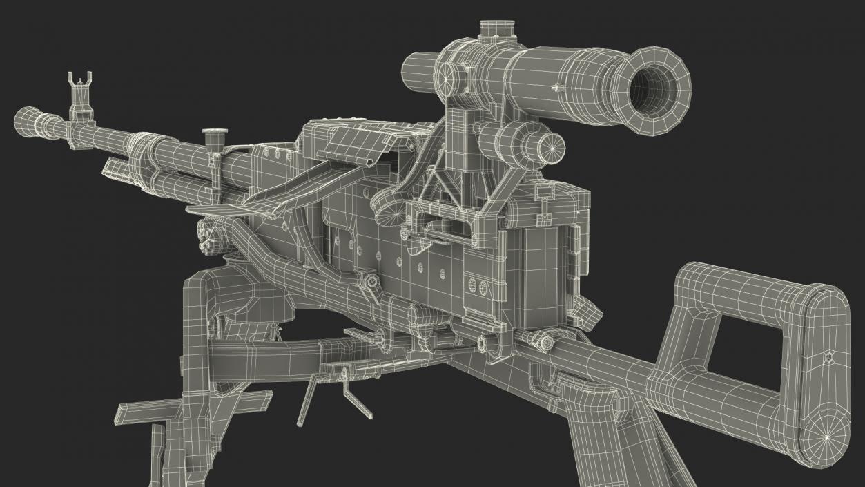 3D Russian Heavy Machine Gun Utyos