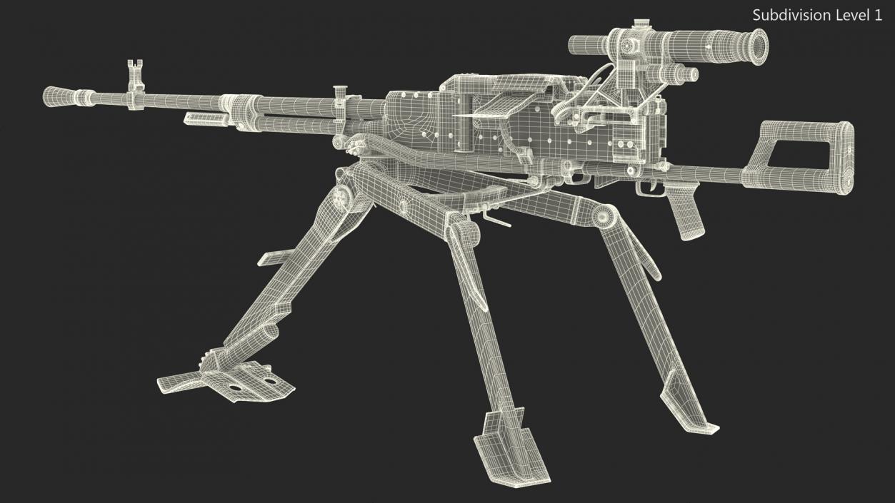 3D Russian Heavy Machine Gun Utyos