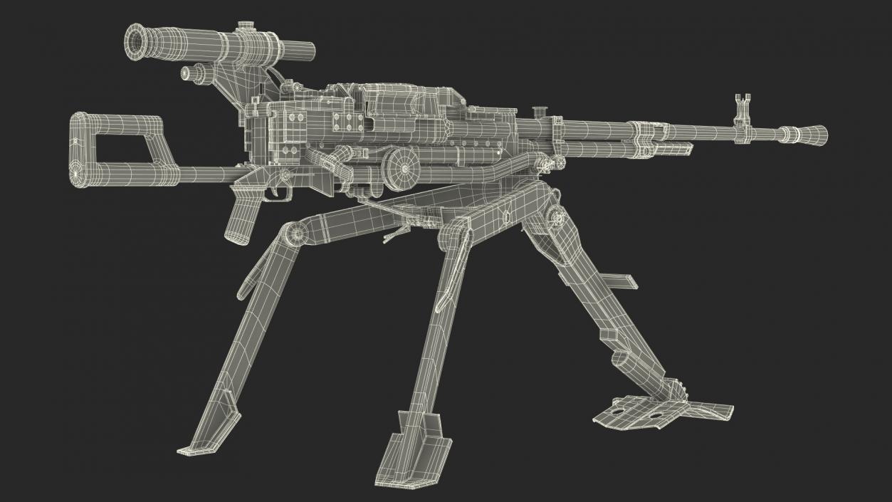 3D Russian Heavy Machine Gun Utyos